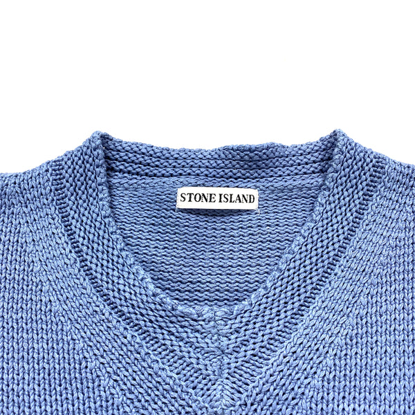 Stone Island 1998 Blue Silk Knit
