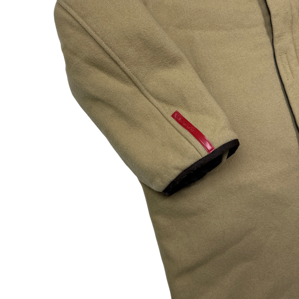 Prada Beige Wool Padded Parka Jacket - Medium