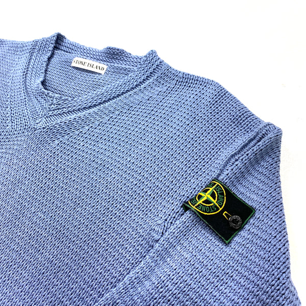 Stone Island 1998 Blue Silk Knit