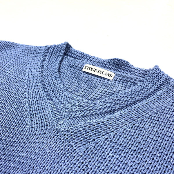 Stone Island 1998 Blue Silk Knit