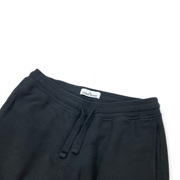 Stone Island Black Cotton Jogging Bottoms