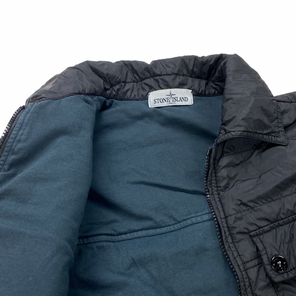 Stone Island Black Micro Yarn Cotton Lined Overshirt Jacket