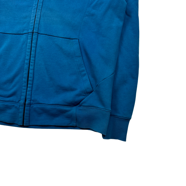 CP Company Blue Cotton Goggle Hoodie - XXL