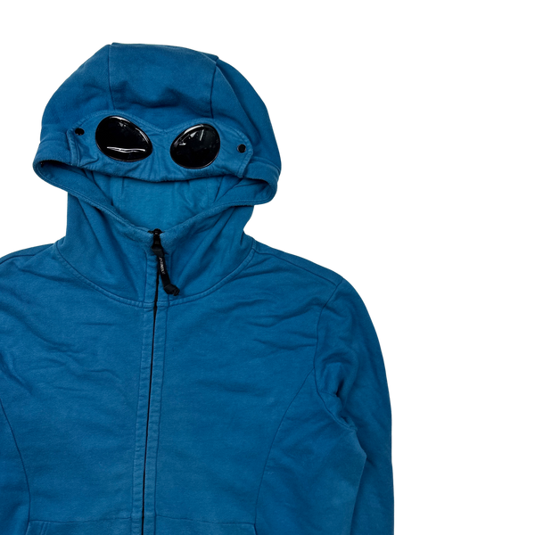 CP Company Blue Cotton Goggle Hoodie - XXL
