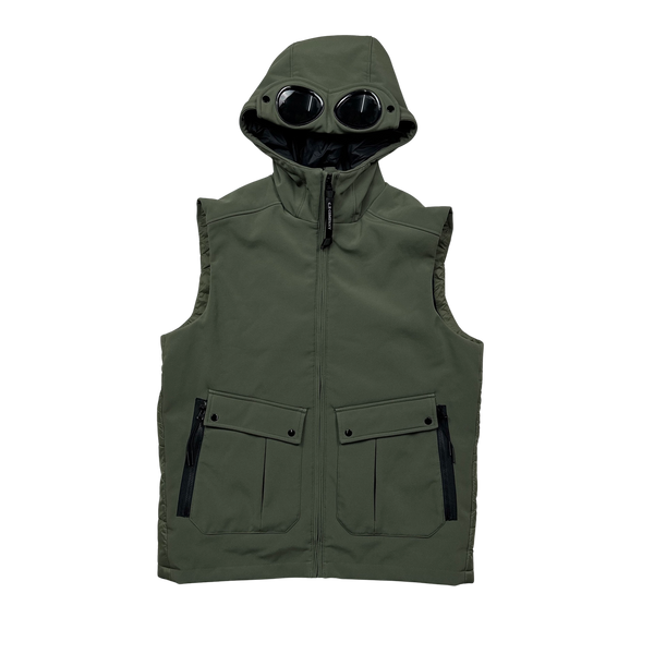 CP Company Khaki Shell R Goggle Vest - Small/XS