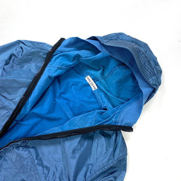 Stone Island Blue 2007 Nylon Metal Hooded Jacket