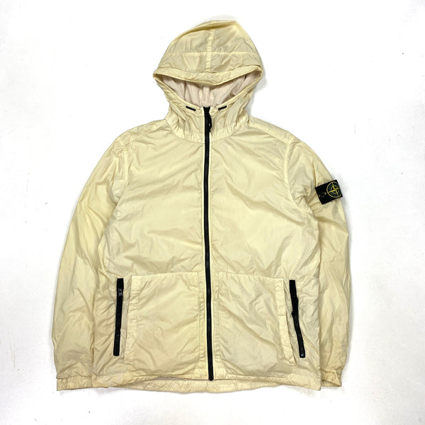 Stone Island Beige Crinkle Reps Hooded Jacket