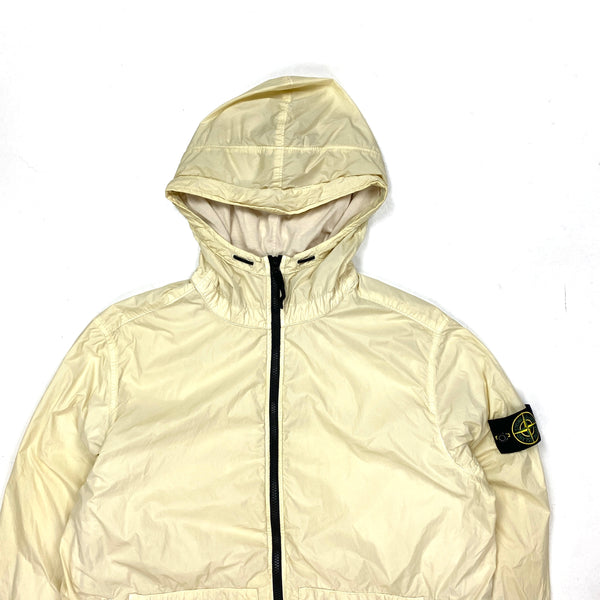 Stone Island Beige Crinkle Reps Hooded Jacket