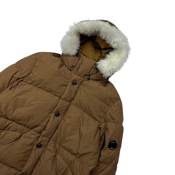 CP Company Brown 50 Fili Down Filled Parka Jacket - 3XL