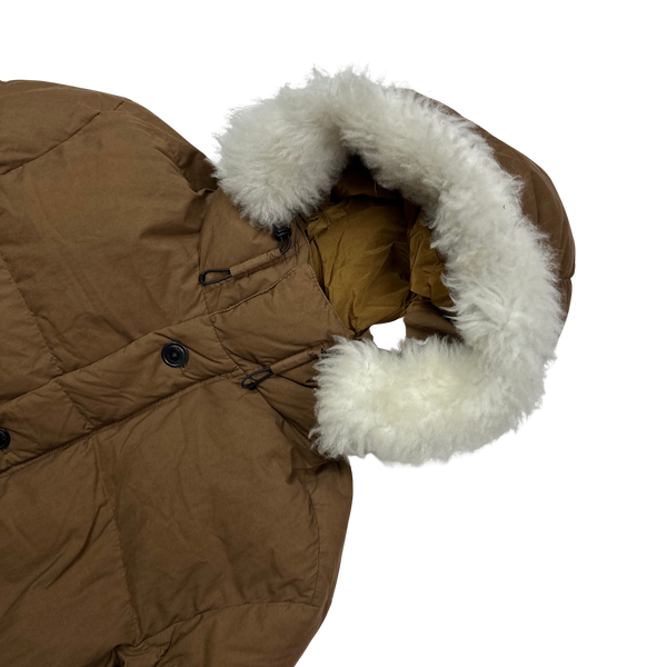 CP Company Brown 50 Fili Down Filled Parka Jacket - 3XL