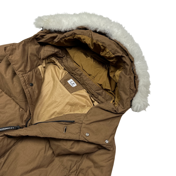 CP Company Brown 50 Fili Down Filled Parka Jacket - 3XL