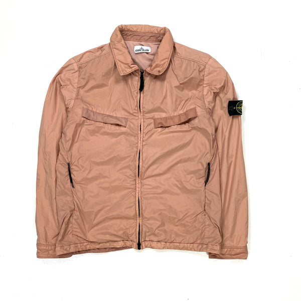 Stone Island Dusty Pink Crinkle Reps Cotton Lined Jacket