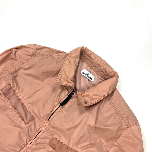 Stone Island Dusty Pink Crinkle Reps Cotton Lined Jacket