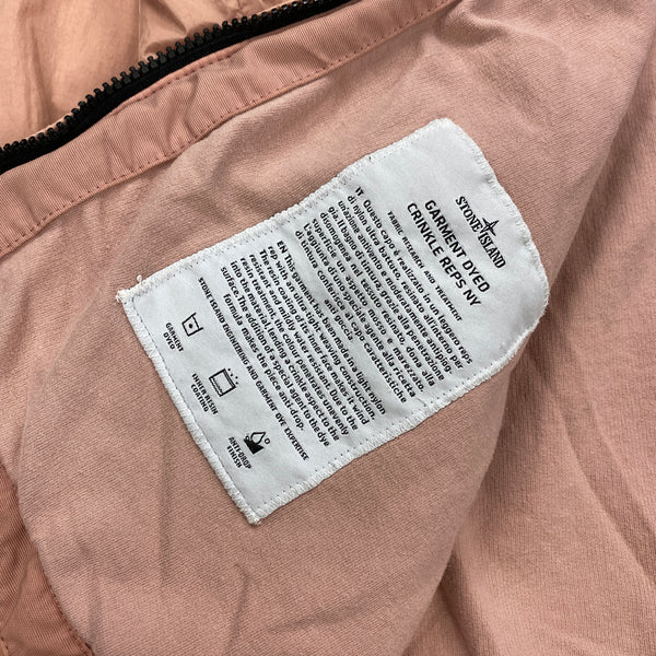 Stone Island Dusty Pink Crinkle Reps Cotton Lined Jacket