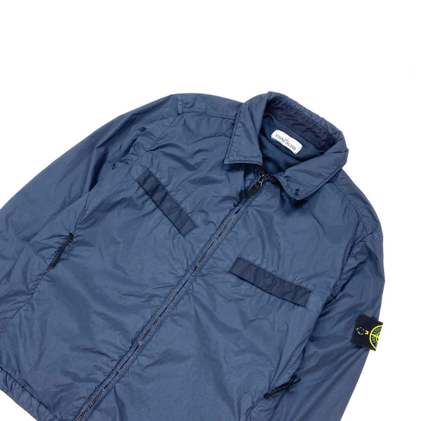 Stone Island Navy Crinkle Reps Cotton Lined Jacket