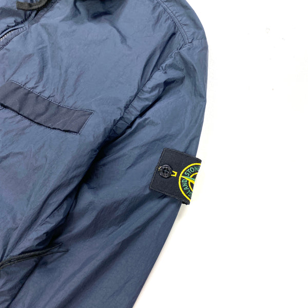 Stone Island Navy Crinkle Reps Cotton Lined Jacket