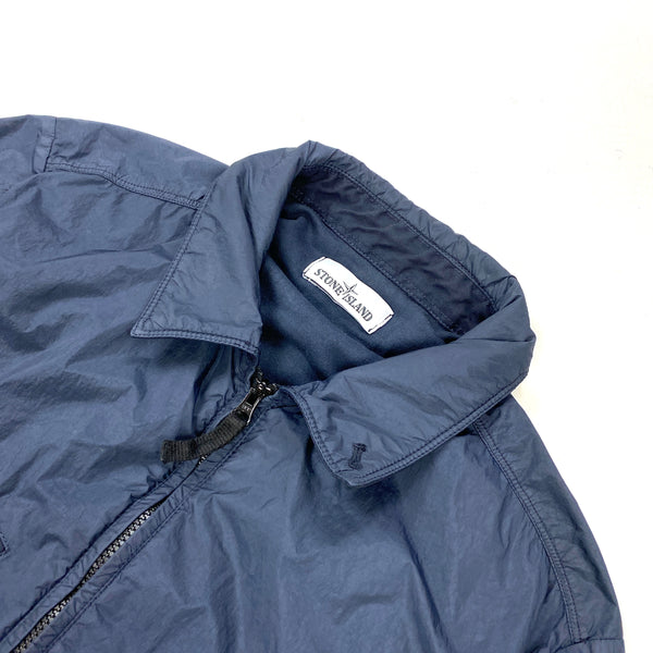Stone Island Navy Crinkle Reps Cotton Lined Jacket