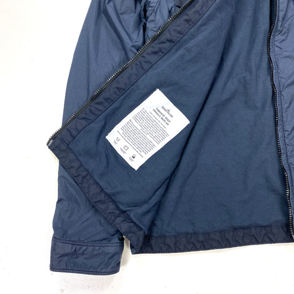 Stone Island Navy Crinkle Reps Cotton Lined Jacket