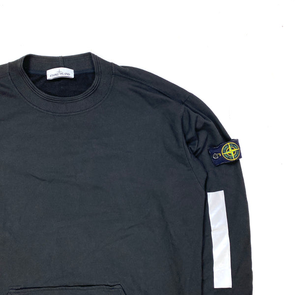 Stone Island Black Reflective Crewneck Sweatshirt