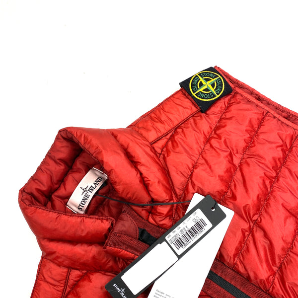 Stone Island Red Garment Dyed Down Gilet
