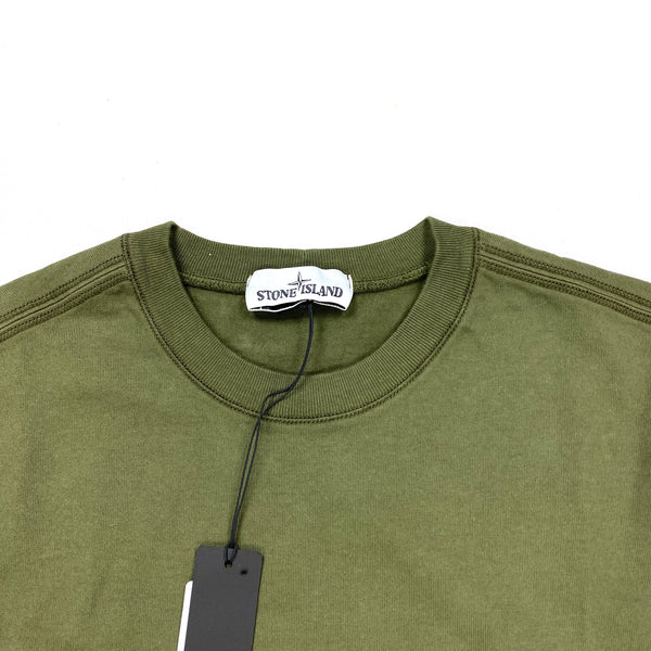 Stone Island Khaki Green Crewneck Sweatshirt