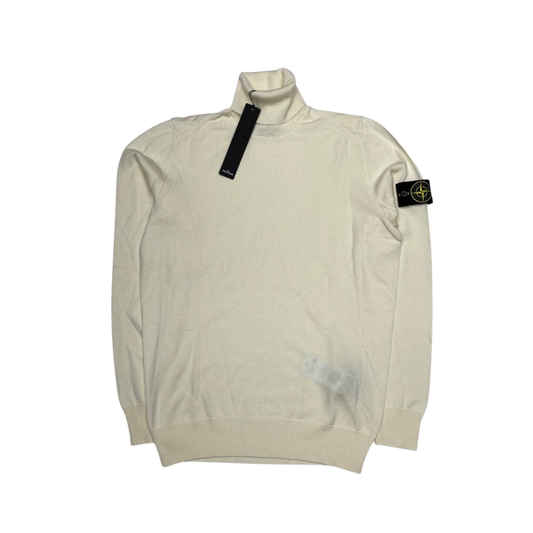 Stone Island 2019 Cream Poloneck Jumper