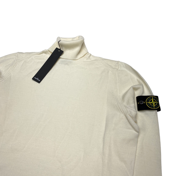 Stone Island 2019 Cream Poloneck Jumper