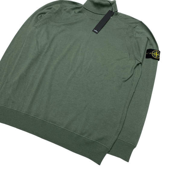 Stone Island 2022 Green Poloneck Jumper