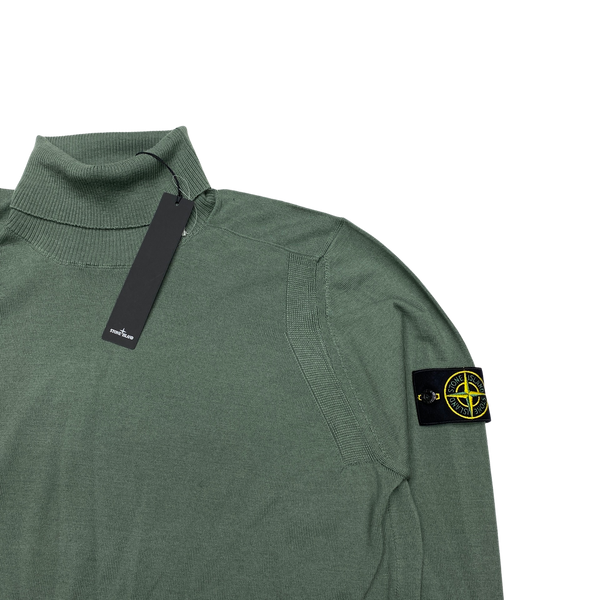 Stone Island 2022 Green Poloneck Jumper