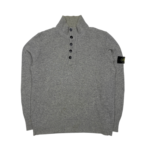 Stone Island Grey Knitted Pullover Jumper