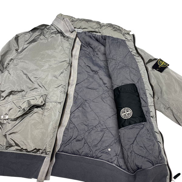 Stone Island Silver 2008 Nylon Metal Quilted Jacket
