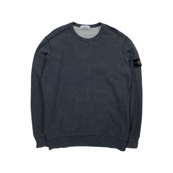 Dark grey discount stone island sweatshirt