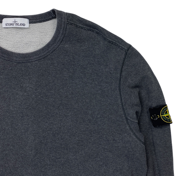 Stone Island Dark Grey Cotton Crewneck Sweatshirt