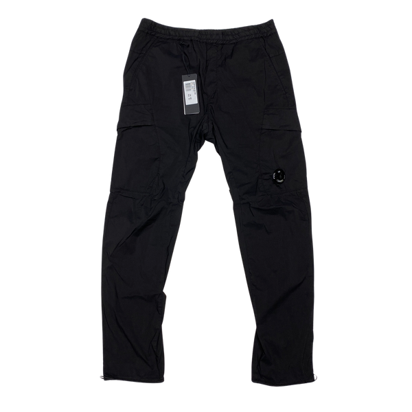 CP Company Black 50 Fili Stretch Cargo Trousers