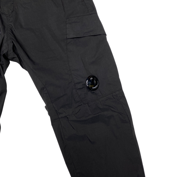 CP Company Black 50 Fili Stretch Cargo Trousers