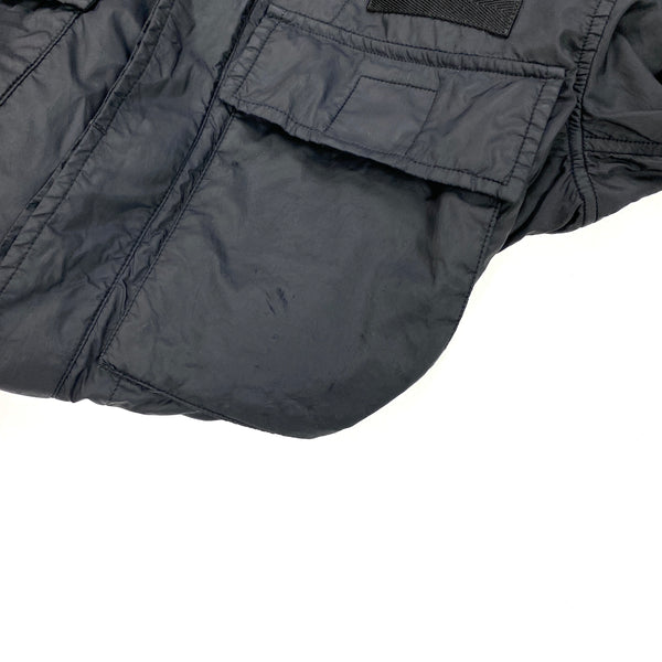 Stone Island Black Nylon Shell Cotton Lined Overshirt