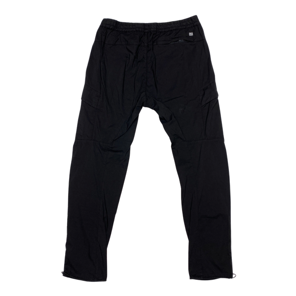 CP Company Black 50 Fili Stretch Cargo Trousers