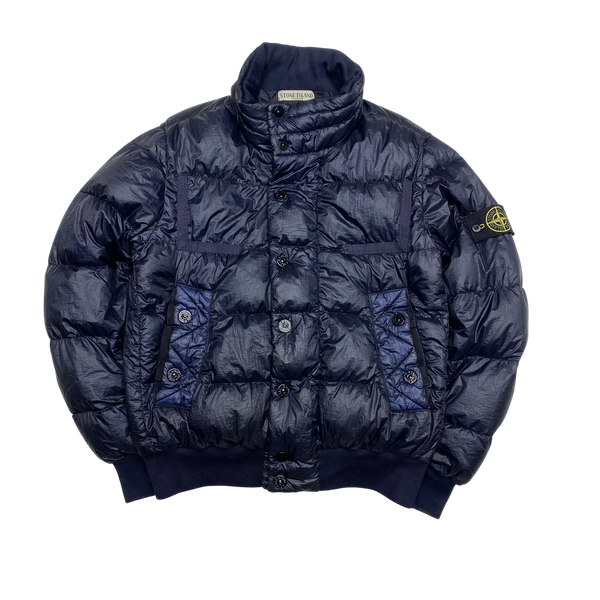 Stone Island Navy Garment Dyed Puffer