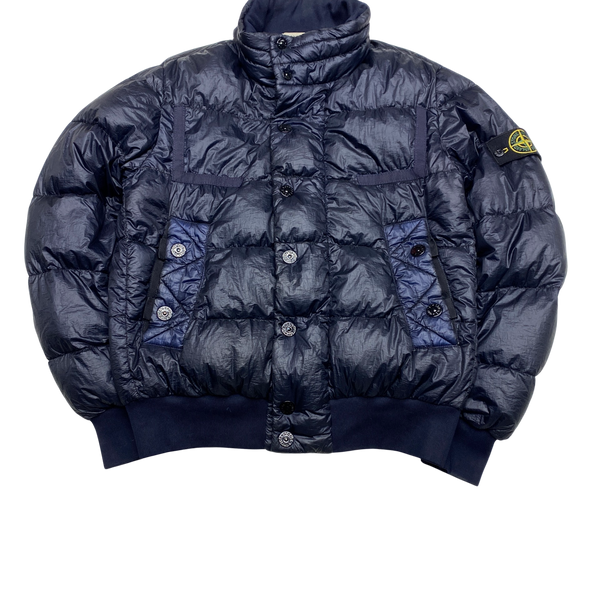 Stone Island Navy Garment Dyed Puffer