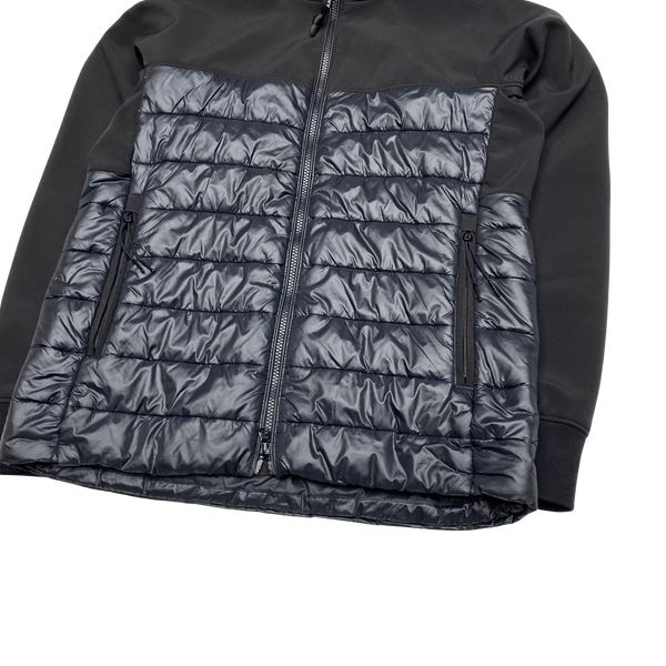 CP Company Black Hybrid Soft Shell Goggle Jacket