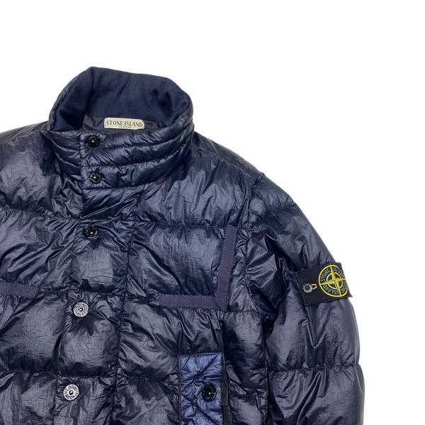 Stone Island Navy Garment Dyed Puffer