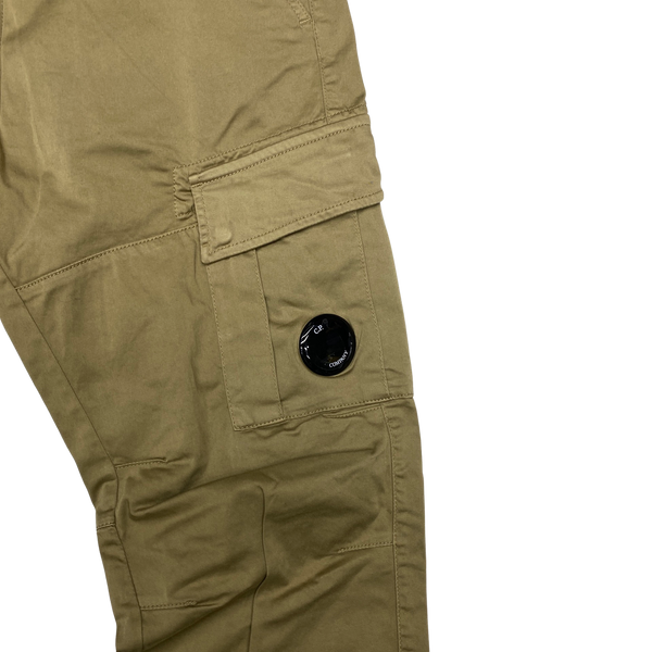 CP Company Beige Ergonomic Tapered Cargo Trousers