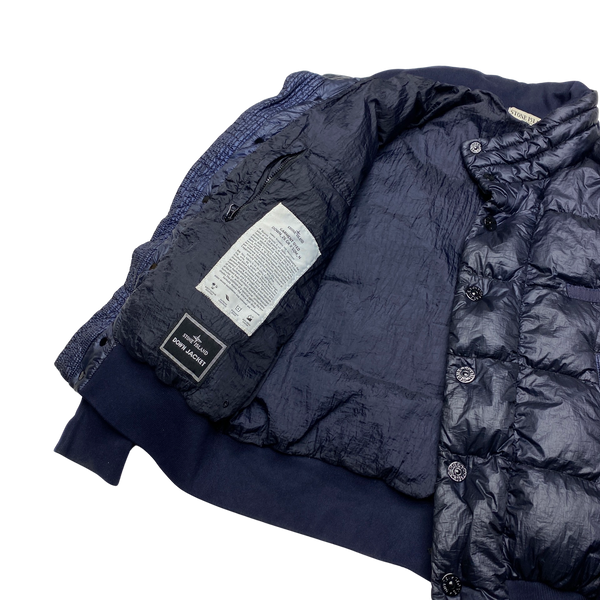 Stone Island Navy Garment Dyed Puffer