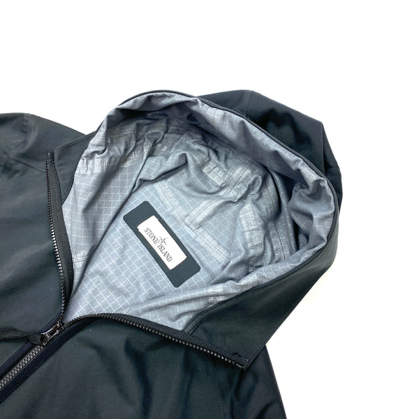Stone Island Black Light Soft Shell Grid Check Jacket