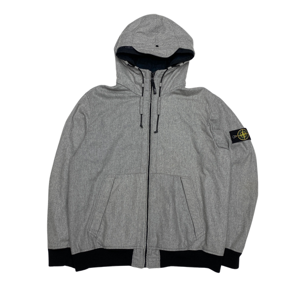 Stone Island Light Grey 2014 Melange Wool Poly Jacket