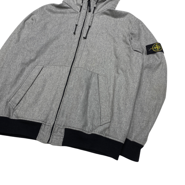 Stone Island Light Grey 2014 Melange Wool Poly Jacket