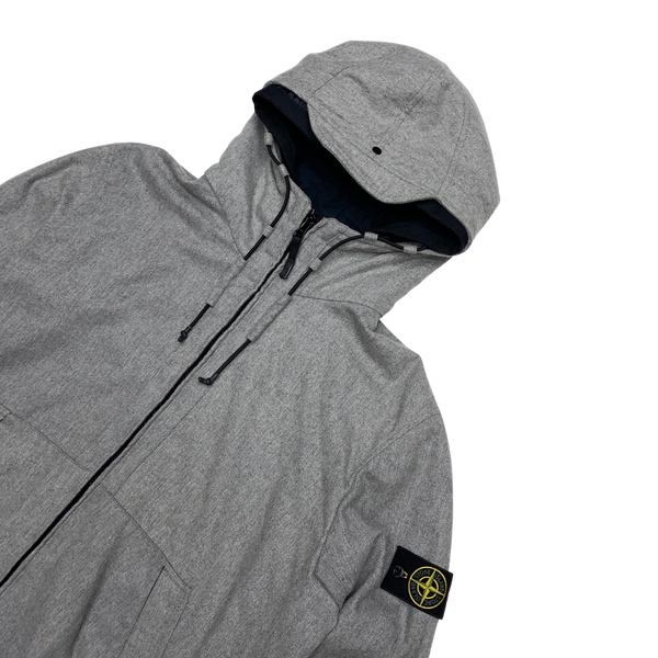 Stone Island Light Grey 2014 Melange Wool Poly Jacket