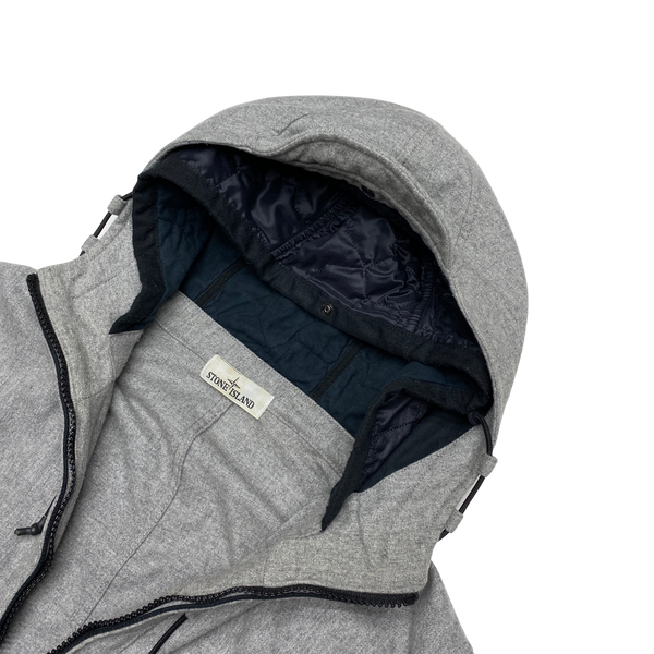 Stone Island Light Grey 2014 Melange Wool Poly Jacket