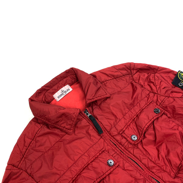 Stone Island Red Nylon Padded Overshirt