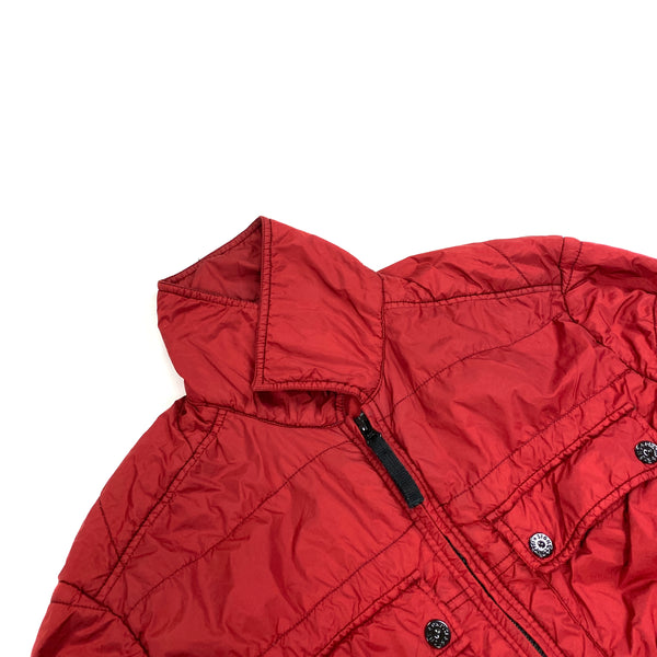 Stone Island Red Nylon Padded Overshirt
